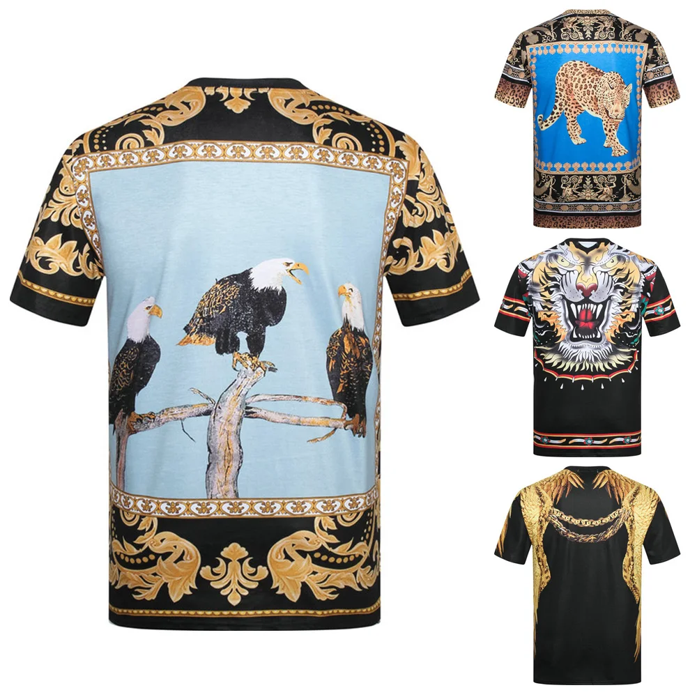 

2019 Totem Eagle Tiger 3D Prints Short Sleeve Unisex Women Femme Loose T Shirt Fitness Workout Casual Men T-Shirt Tops Tees