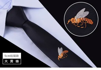 5 см Персонализированные Вышивка галстук Ins пункт голова тигра корейский для мужчин и женщин Корейская версия узкая волна с ленивой молнией - Цвет: 26