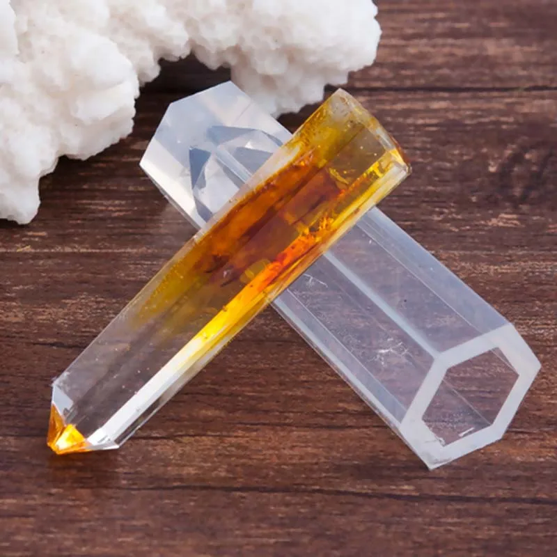 

Silicone Resin Mold For Jewelry Making White hexagon Drop shape 49mm(1 7/8") x 15mm( 5/8"), 1 Piece