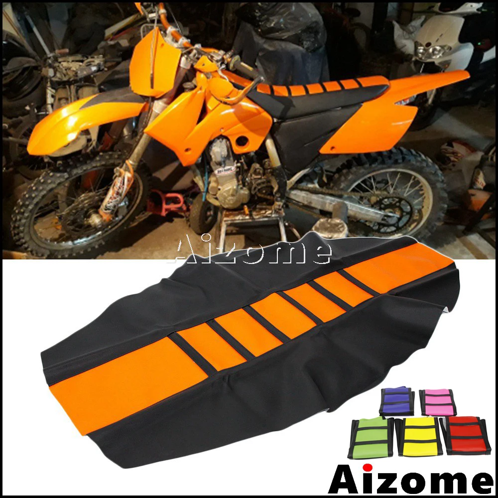 

Dirt Bike Ribbed Rubber Gripper Seat Cover For KTM Honda Yamaha Suzuki Kawasaki DR RM WR YZF KLR KLX KX XR CRF SXF XCW EXC XCF