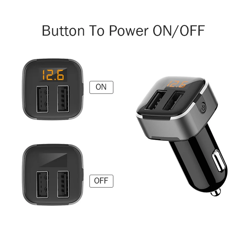Felkin универсальное 5 в 3.1A двойной зарядное устройство usb светодиодный дисплей напряжения автомобильное зарядное устройство для телефона Быстрая зарядка для iPhone samsung Xiaomi DVR