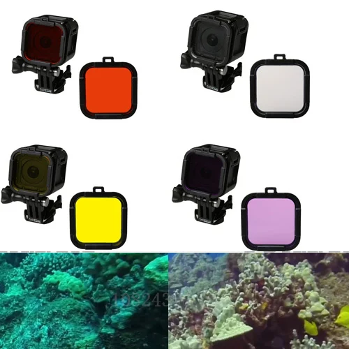 4 шт. gopro hero 5session 4session фильтр для объектива Дайвинг подводного погружения объектив