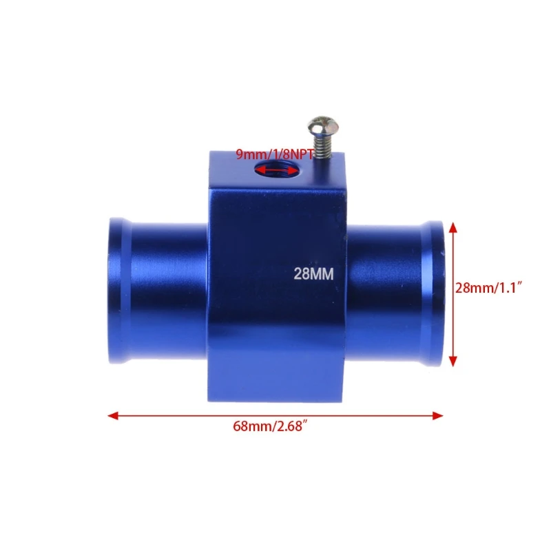 28/30/32/34/36/38/40 мм синий температура воды Температура соединение труба Сенсор Калибр Шланг радиатора адаптер Авто температура воды измерительные приборы - Цвет: 28mm