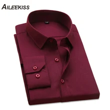 Новинка года; модные мужские рубашки с длинными рукавами; повседневные однотонные белые рубашки для работы; корейские облегающие рубашки; 4XL XT672