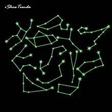 Пластиковые 3D Созвездие светится в темноте светящиеся флуоресцентные наклейки на стену Envio Gratis светится в темноте звезды