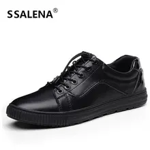 Men Soft Leather Casual Shoes Male Solid Lace-up Retro Breathable Shoes for Mens Non-slip Sneakers Flats Shoes AA11555