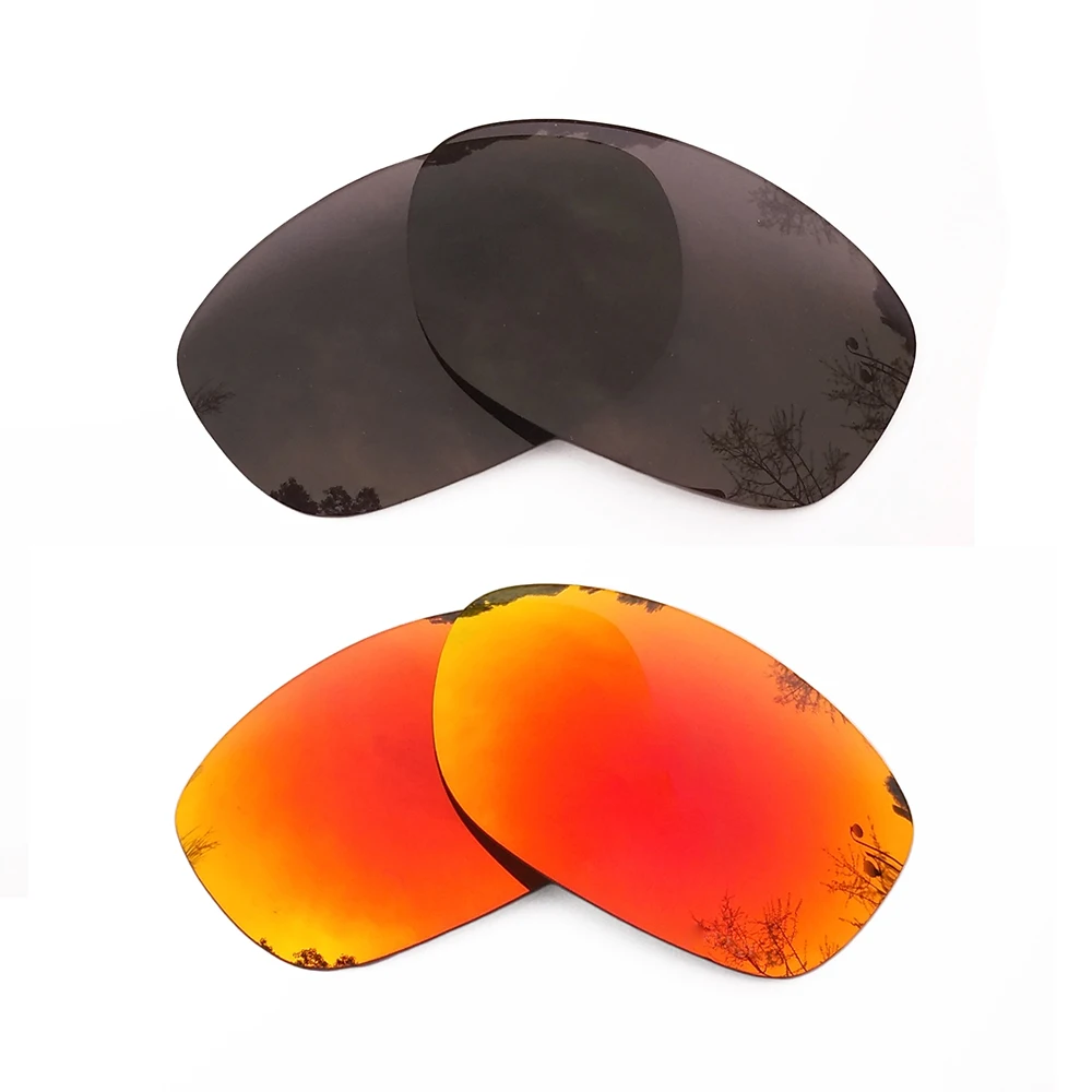 

Black & Orange Red Mirrored Polarized Replacement Lenses for Hijinx Frame 100% UVA & UVB