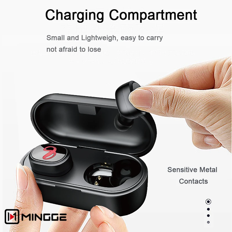 

MINGGE Original TWS6 Bluetooth 5.0 Wireless Stereo earbuds better than i11 i12 i7S i9s tws i10 tws for air dots iphoneXS MAX