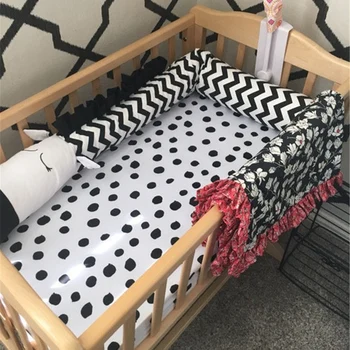 

Black And White Zebra-Shaped Children'S Bed Crib Guardrail Bumper Pillow Anti-Collision Bar Baby Bed Protection Guardrail 2M
