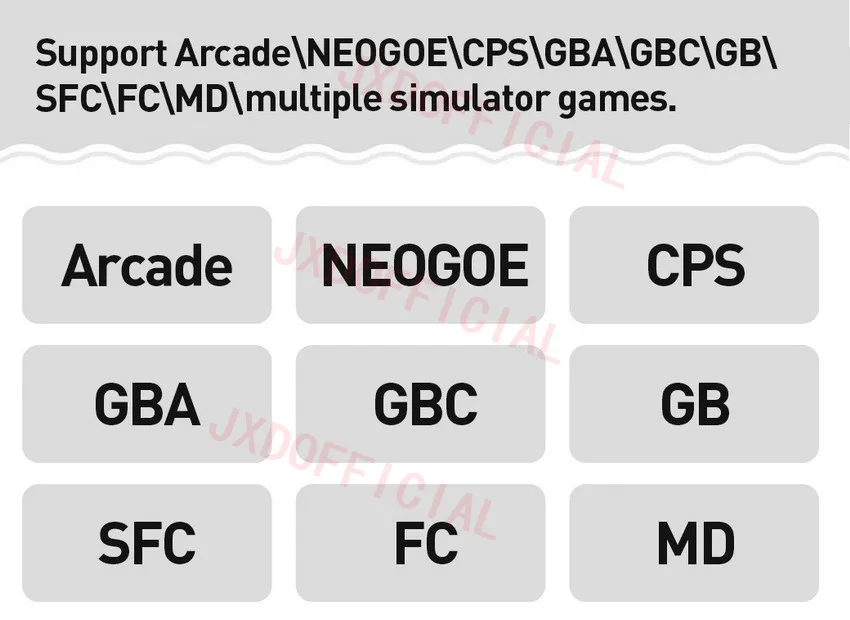 JXD, 48 ГБ, 5,1 дюйма, двойной джойстик, игровая консоль, встроенный в 9450, игра для аркадных игр, neogeo/cps/gba/gbc/GB/sens/nes/smd, mp5 DV/DC