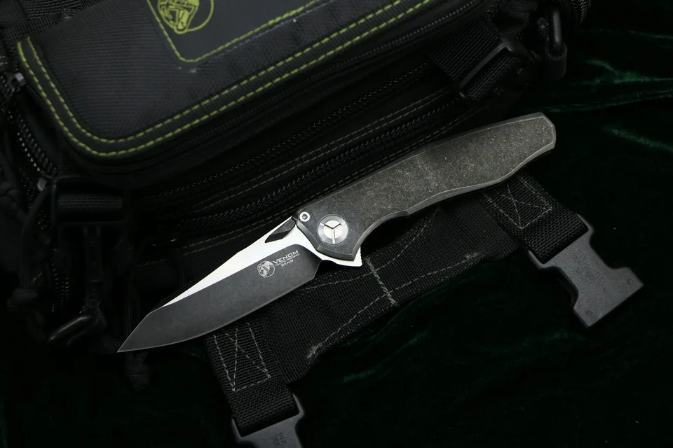 Кевин Джон Веном 4 крыла s35vn TC4 титановый плавник складной нож для кемпинга охоты выживания карманные Кухонные Ножи EDC инструмент