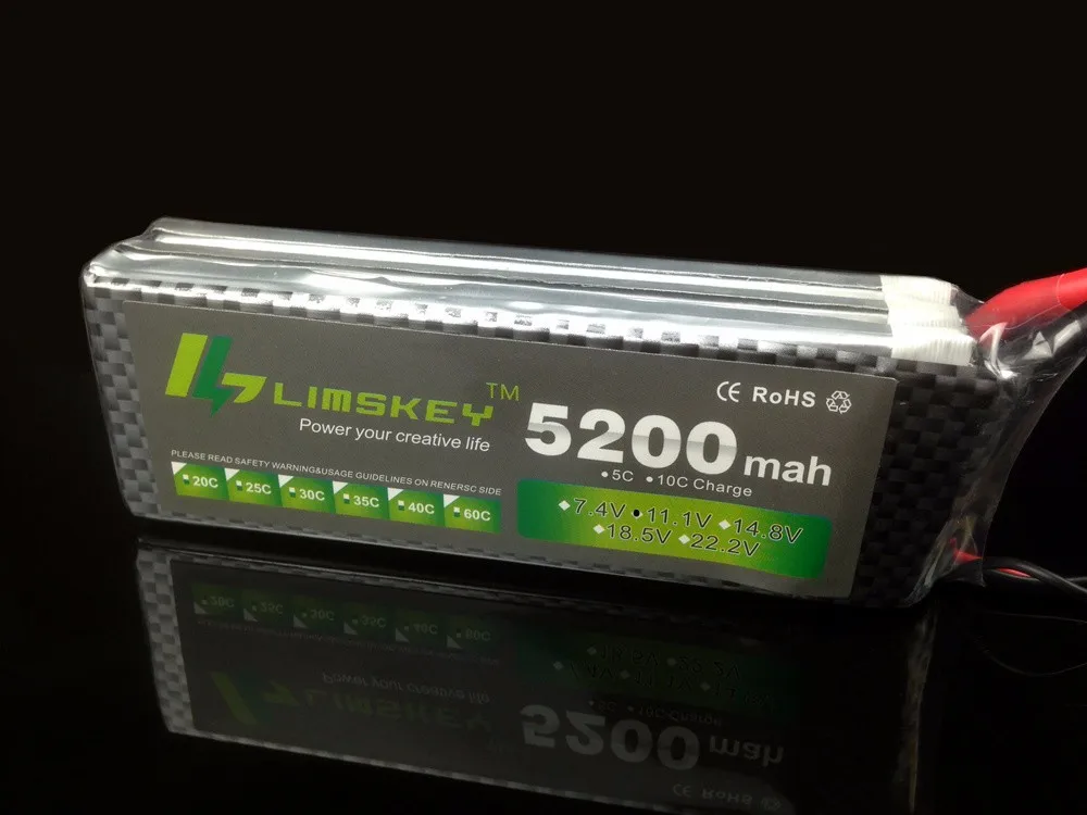 Limskey power 3S LiPo батарея 11,1 V 5200MAH 30C до 35C AKKU 11,1 v батарея для вертолета лодки 3S Lipo#150 мм