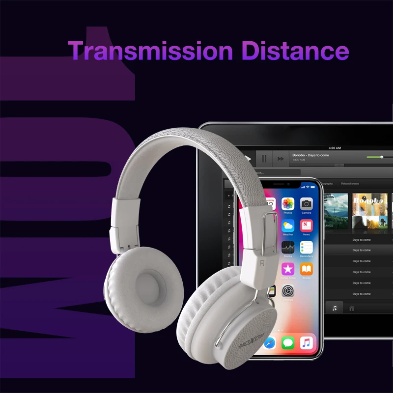 MOXOM Bluetooth наушники беспроводные активные шумоподавления для iPhone samsung Xiaomi