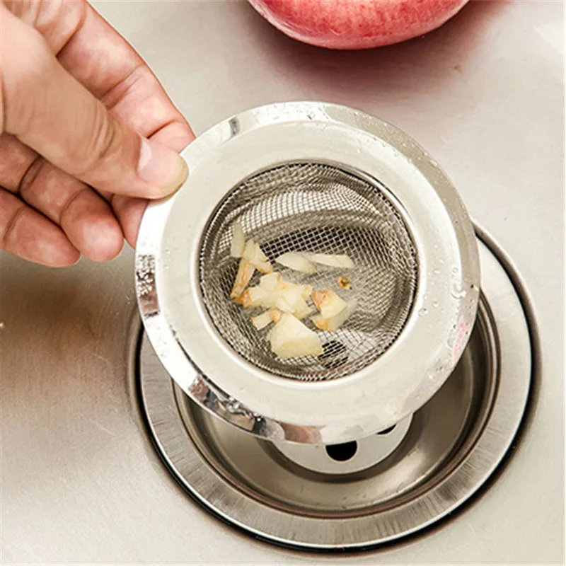 

Hourong Stainless Steel Bathroom Floor Drain Hole Filter Trap Hair Catcher Stopper Colanders Kitchen Water Sink Strainer
