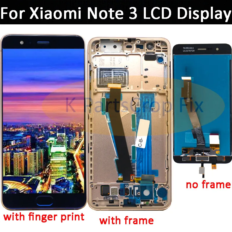 

Xiaomi Mi Note 3 LCD Display Touch Screen+Fingerprint FPC Test Good Digitizer Assembly Replacement 5.5" FHD For Xiaomi Mi Note3