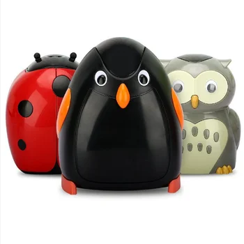 

Cartoon Animal Electric Pencil Sharpener, Battery Operated, Owl/Penguin/Ladybug