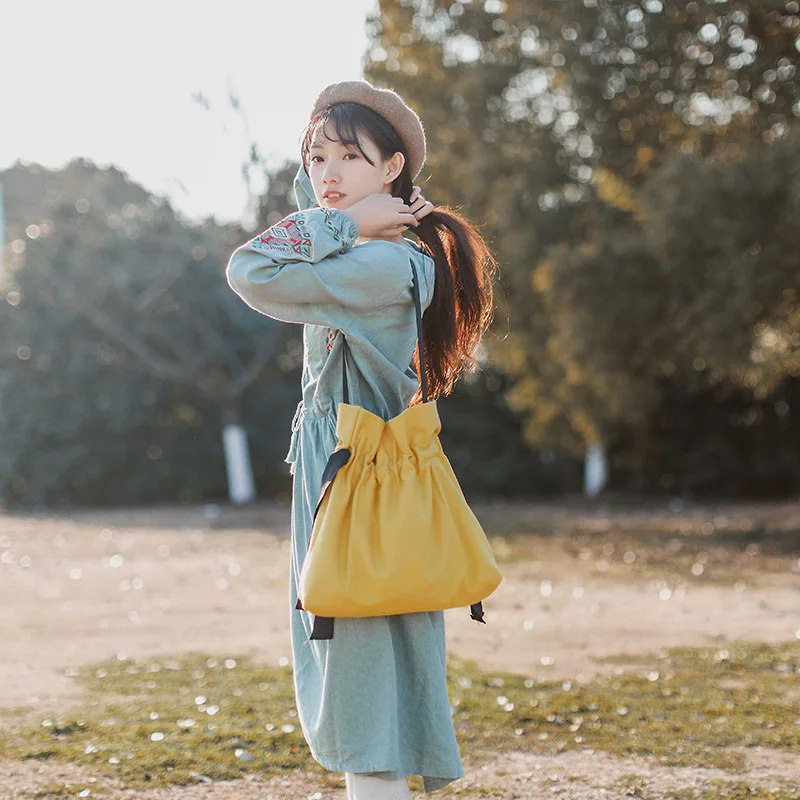 Bange Borsa Da Donna In Tessuto Oxford Con Coulisse Borse A Tracolla Con Pannelli Borse Secchiello Borse Per La Spesa Borsa Da Spiaggia Heuptasje Saco