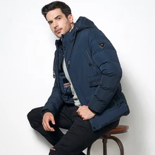 Зимняя брендовая Новая Мужская Флисовая теплая куртка с капюшоном, парка, пальто для мужчин-40 градусов, верхняя одежда, повседневное плотное пальто, парка для мужчин 48-56