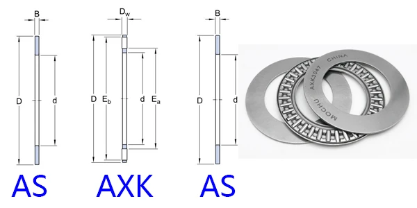 MOCHU AXK3047 30X47X2 AS3047 30X47X1 AXK3047+ 2AS игольчатые роликовые упорные подшипники подшипниковые шайбы осевая клетка и ролик