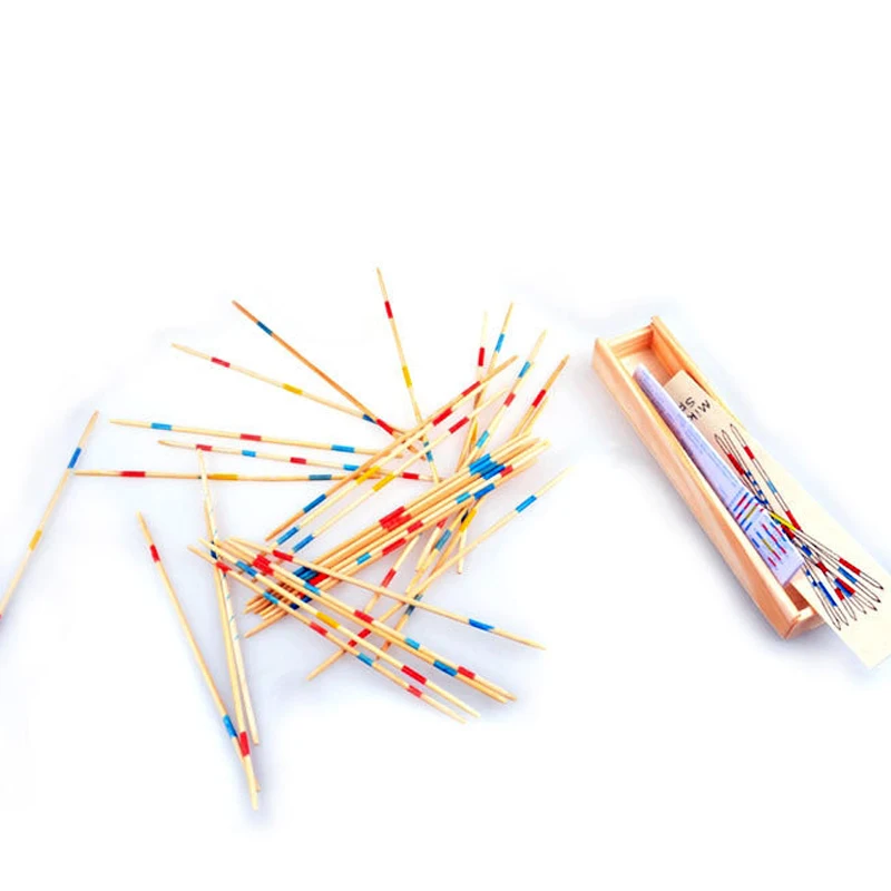 New Hot Educational Wooden Traditional Mikado Spiel Pick Up Sticks With Box Game Spillikin Game stick Multiplayer Games qenueson New Hot Educational Wooden Traditional Mikado Spiel Pick Up Sticks With Box Game Spillikin Game stick Multiplayer Games qenueson