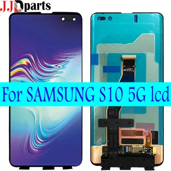 

AMOLED For Samsung Galaxy S10 5G 2019 SM-G977U LCD Display Touch Screen Digitizer Replacement For SAMSUNG S10 5G SM-G977N LCD