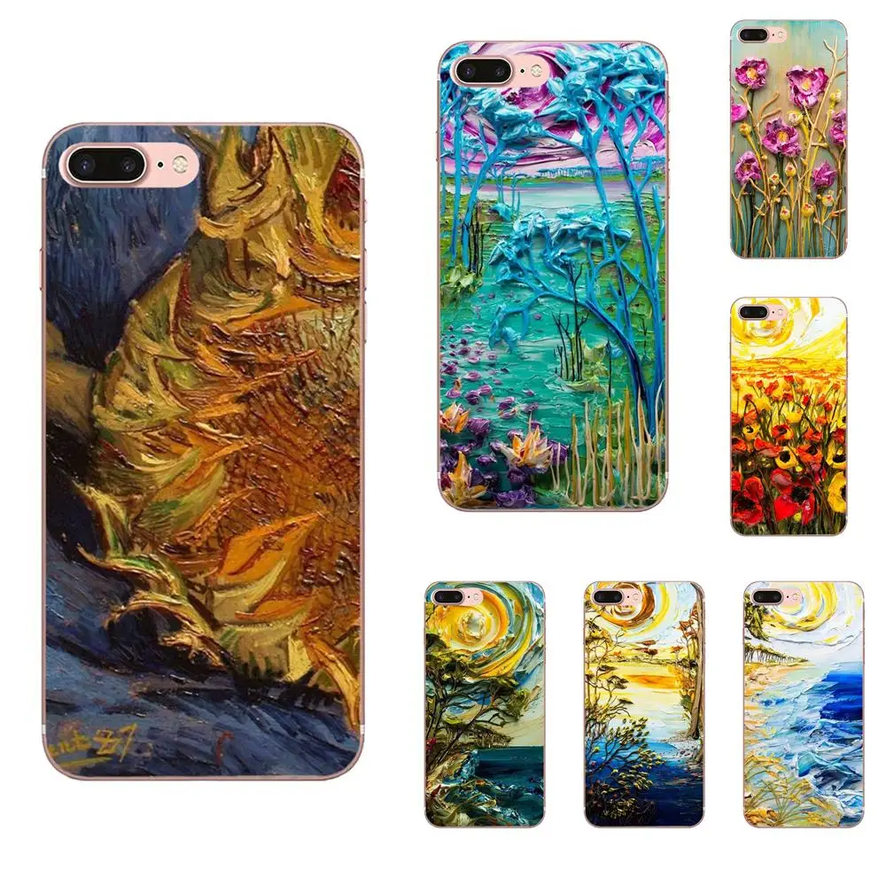 

Oil Painting Flower Sunflower Diy Painted Beautiful For Xiaomi Redmi Note 2 3 3S 4 4A 4X 5 5A 6 6A Pro Plus TPU Print Case