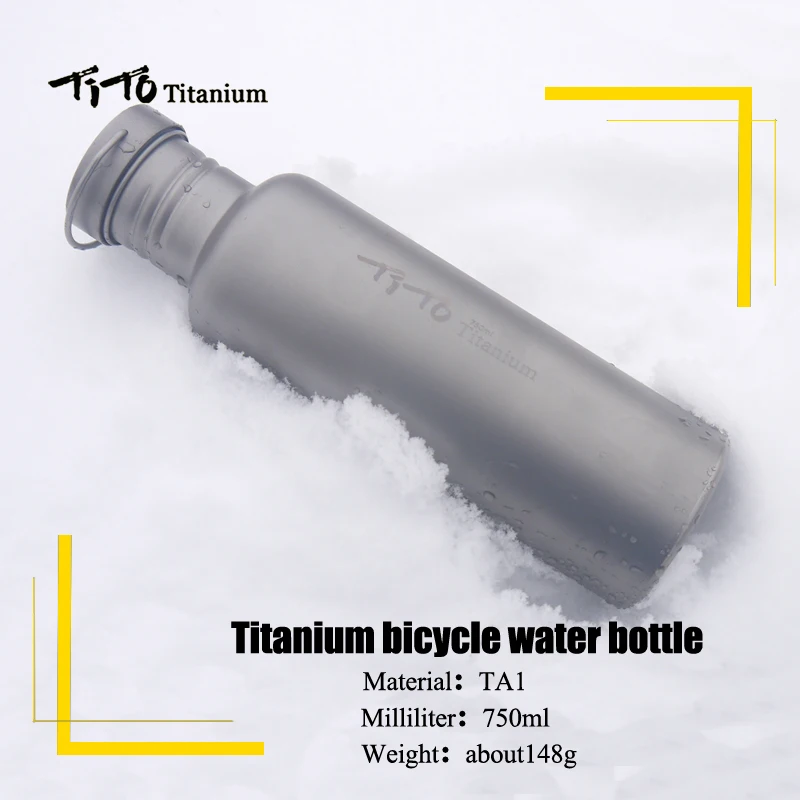 TiTo Titanium botella de bebida para bicicleta al aire libre camping ciclismo senderismo deporte bicicleta tapa de titanio 750 ml botella de bicicleta de titanio TiTo Titanium botella de bebida para bicicleta al aire libre camping ciclismo senderismo deporte bicicleta tapa de titanio 750 ml botella de bicicleta de titanio