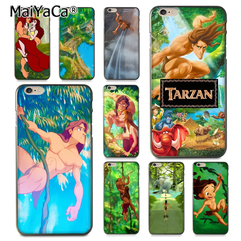

MaiYaCa Tarzan and Jane black silicone soft tpu Phone Ultrathin Case for iPhone 6S 6plus 7 7plus 8 8Plus X 5 5S case funda