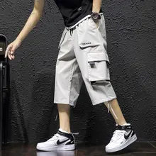 Мужские брюки Gar, семь минут, мужские шорты, бренд Chao ins, свободные прямые цилиндрические брюки, вес и широкие ноги, семь минут