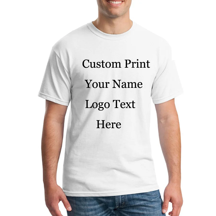 

Custom Tshirt Logo Text Photo Print Men Women Kids Personalized Team Family Customized Printed Promotion AD Apparel Camisa Tees