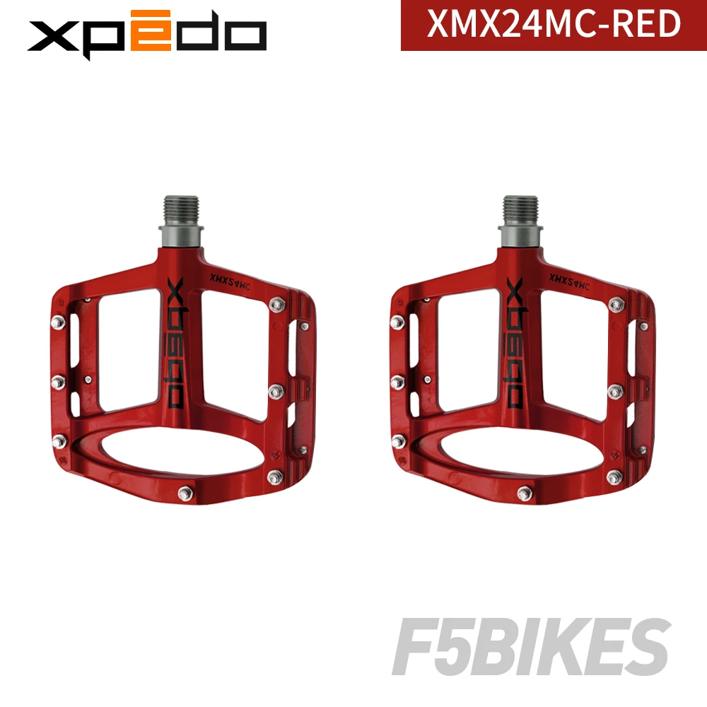 Wellgo XPEDO MTB велосипедные педали SPRY XMX24MC сверхлегкие магниевые mtb педали для шоссейного велосипеда 6 цветов 255 г - Цвет: Red