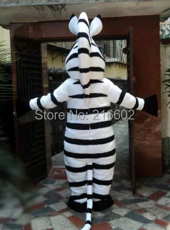 Костюм талисман для взрослых Мадагаскара Марти с веером и шлемом|cosplay adult|costume