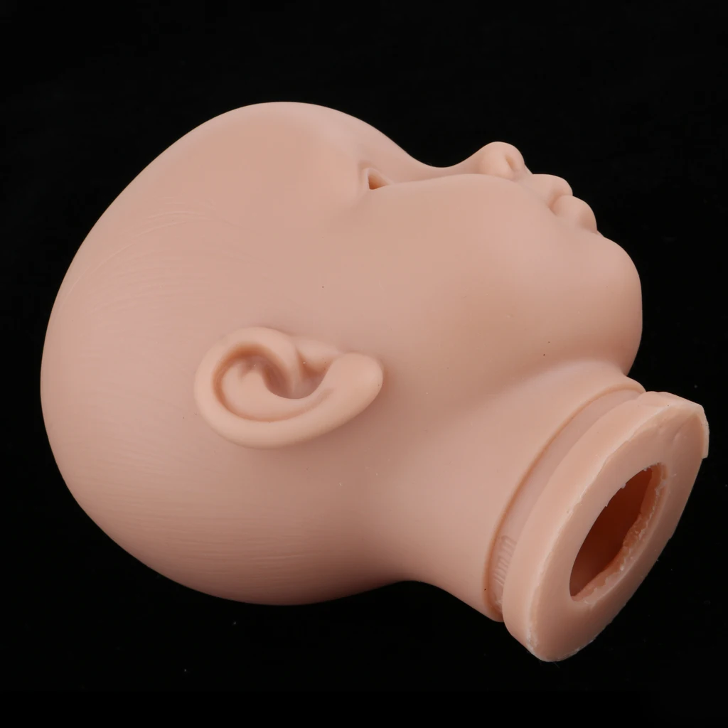 Silicone Awake Baby Doll Head Sculpt Unpainted Mold for 20inch Reborn Doll DIY Custom Body Parts Photography Props