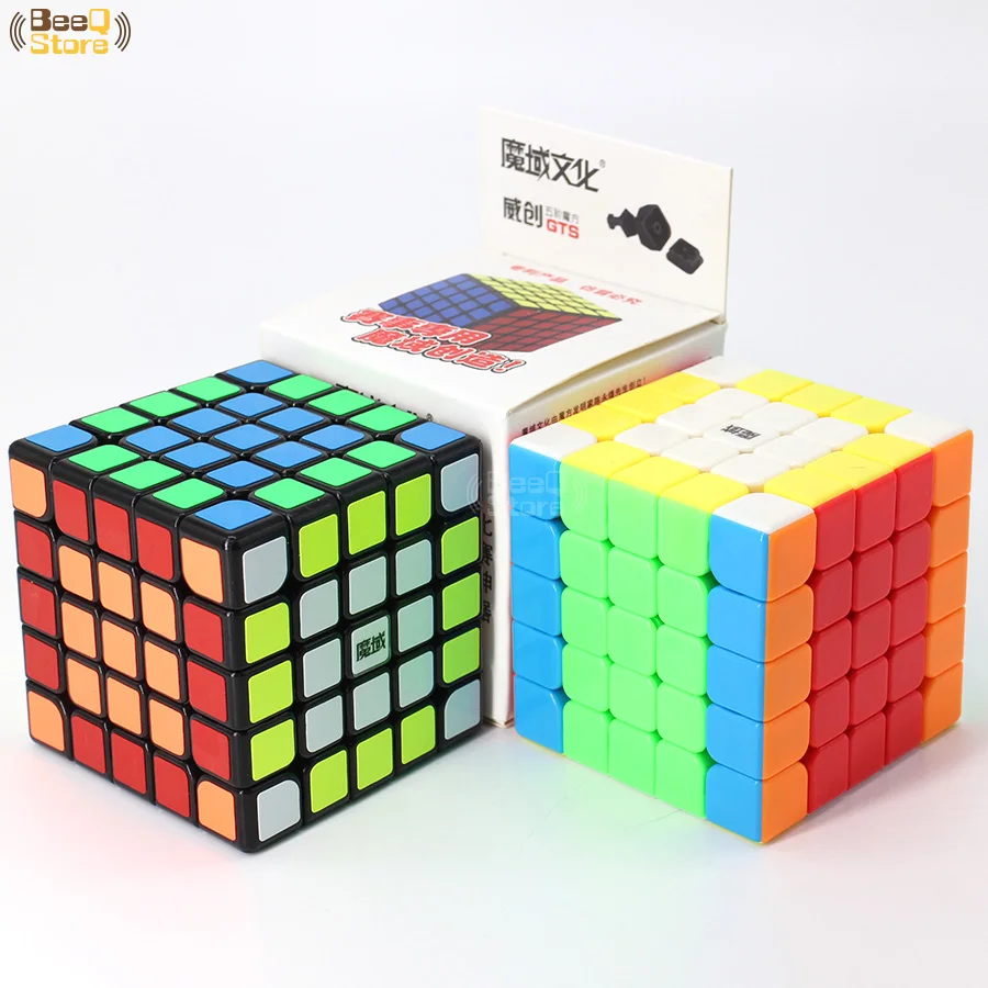 Мою weichuang GTS 5x5 Magic Cube Скорость Cube Puzzle Профессиональный Мэджико Cubo черный Stickerless Развивающие игрушки 5 слоев 5x5x5