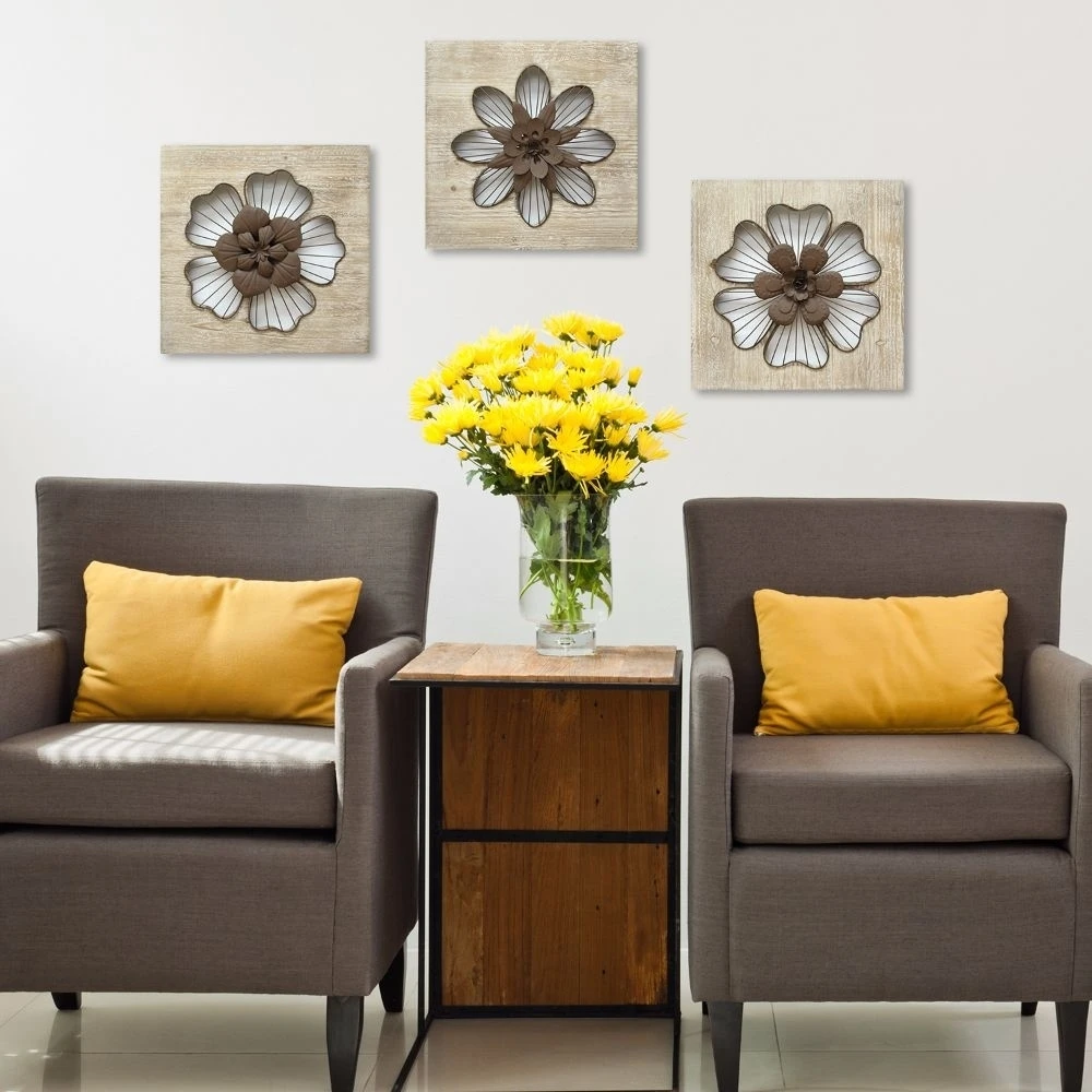 SHD0189 Stratton Home Decor Rustic Flower Wall Decor (1)