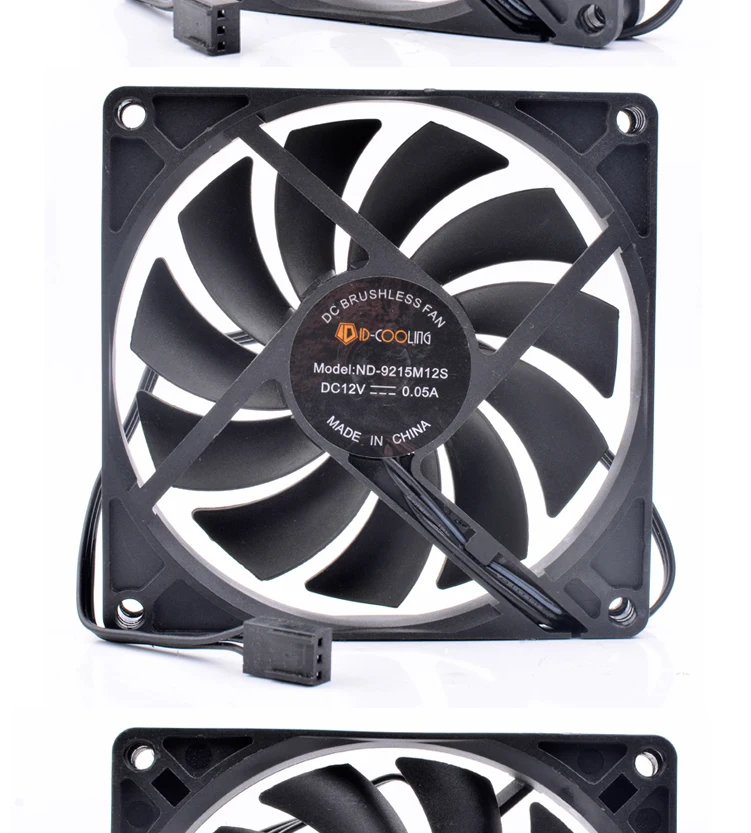 ID-cooling ND-9215M12S 9 см 9015 92x92x15 мм 12 В 0.05A ультратонкий 3-контактный бесшумный вентилятор охлаждения процессора