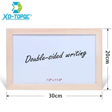 Двухсторонняя пишущая 20*30 см сухая белая доска оригинальная сосновая рама белая доска магнитная доска объявлений для заметок WB40