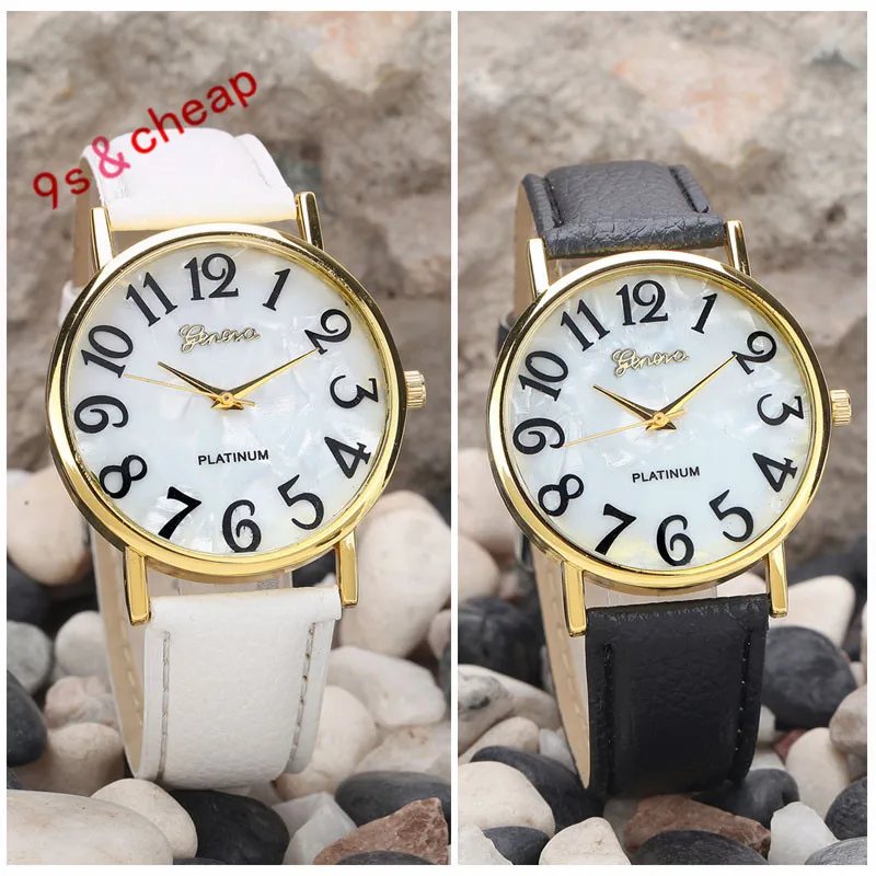 

Women Retro Digital Dial Leather Band Quartz Analog Wrist Watch Watches Free shipping #270717