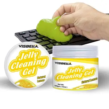 

Dust Cleaner Compound Super Clean Slimy Gel Wiper Lemon Scent Phone Laptop PC Computer Keyboard Car Interior Panel Quick Cleaner
