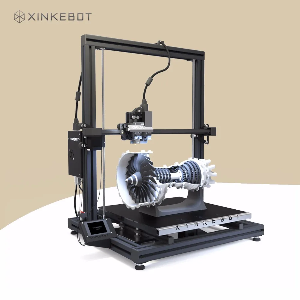 

Large 3D Printer Dual Extruder 0.4 Nozzle Xinkebot Orca2 Cygnus All Metal Aluminum Frame 3D Printer 400x400x500mm Size