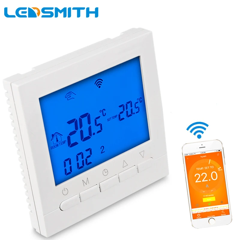 

LEDSMITH HY02B05 Smart WIFI Gas Wall Heater LCD Touch Screen Thermostat Programmable Memory Temperature Correction Function