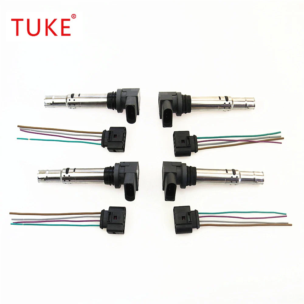Buy TUKE 4 sets Ignition coils and Connector Fit 1.6