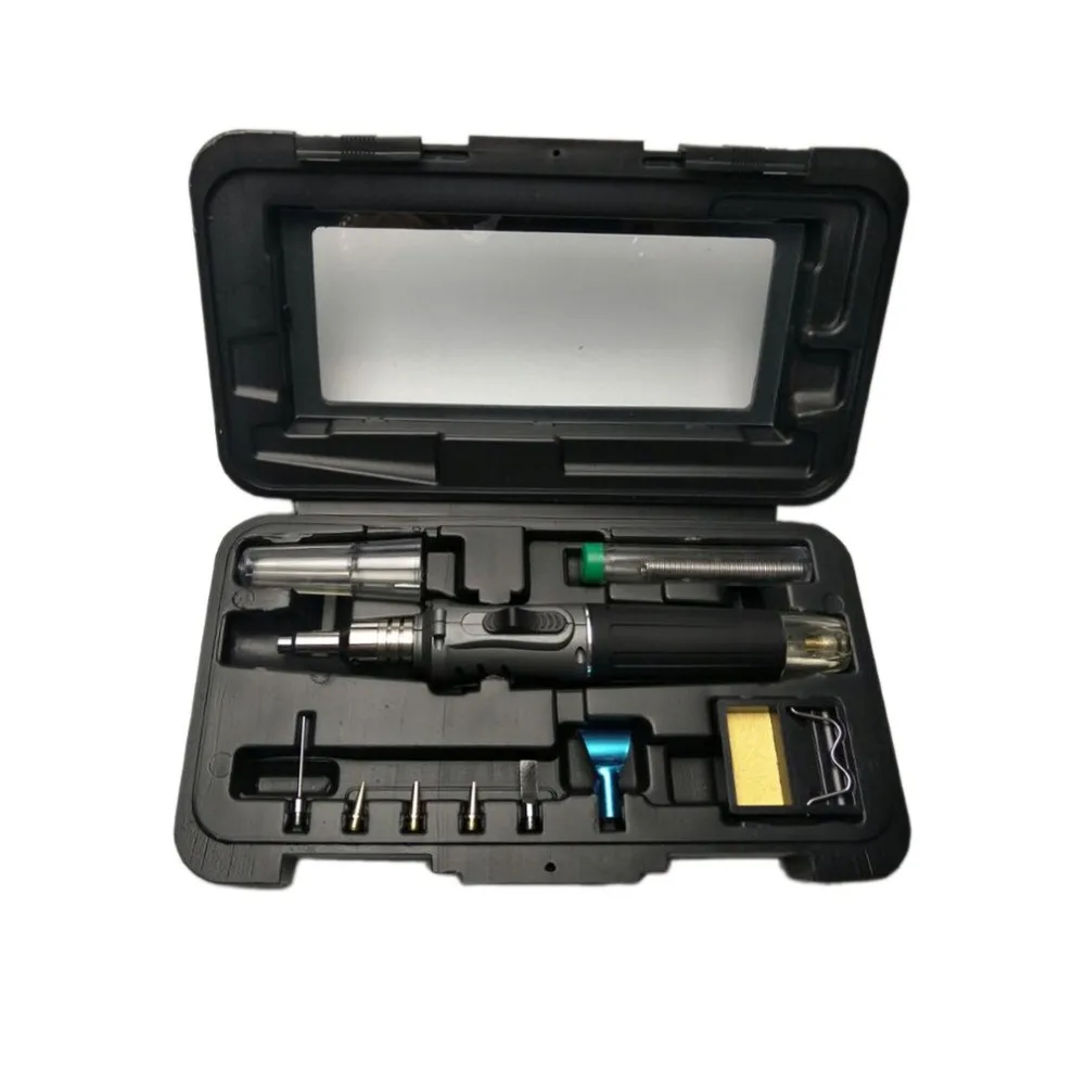 

10-in-1 Auto Ignition Butane Gas Soldering Iron Set Cordless Pen Shape Tools Kit Durable Gas Soldering Iron Kit