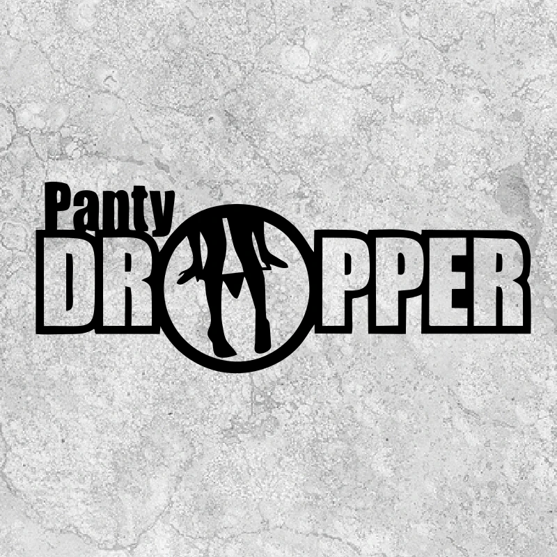 

Sexy Beauty Panty Dropper Graphic Bumper Accessories Car Styling Car Lateral Sticker Exquisite Car Stickers Length 18cm