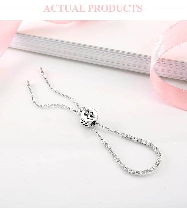 925 пробы серебряный шарм сверкающие восемь и сердце циркониевые браслеты из бисера diy для модных ювелирных изделий женские аксессуары трендовые