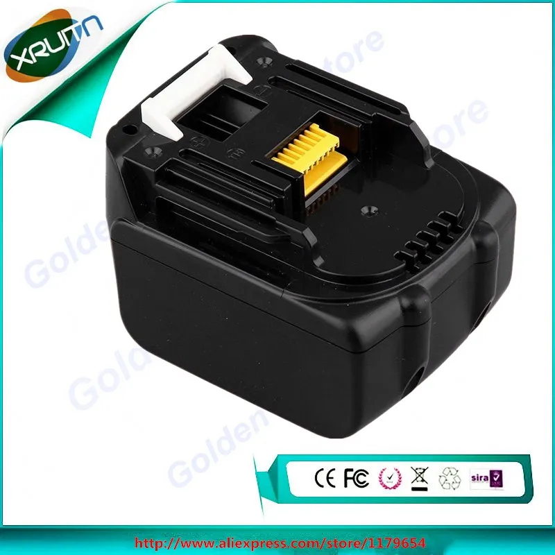 1 шт. 14,4 V 4500 мА · ч, литий-ионный, Батарея для MAKITA BL1430 BL1415 BL1440 194066-1 194065-3 Электрический Мощность инструмент 14,4 V 4.5Ah VHK09T5