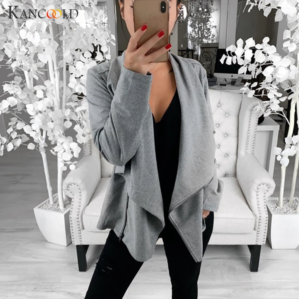 

KANCOOLD coats Women Long Sleeve Open Front Short Cardigan Suit Jacket Coat Top Work Office woman coats and jackets 2019JUL10