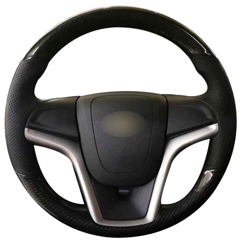 Buy Carbon Fiber Leather Black Leather Car Steering