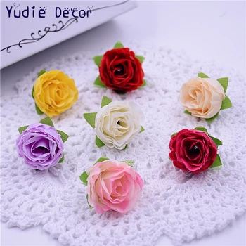 

100pcs Mini Silk Artificial Rose Flowers For Wedding Home Party Decoration Mariage Flores Clothing Hats Accessories Rosa Flowers