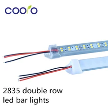 5 шт./лот супер яркие DC12V 2835 двухрядные светодиодные бар света с Алюминий крышка, 72 светодиодный s/0,5 m, 2835 Светодиодный свет